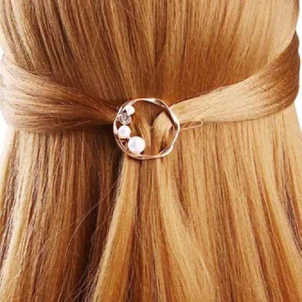OOMPH Gold Tone Round Shape Pearl Party Fashion Hair Clips Hairpin: Buy  OOMPH Gold Tone Round Shape Pearl Party Fashion Hair Clips Hairpin Online  at Best Price in India | Nykaa