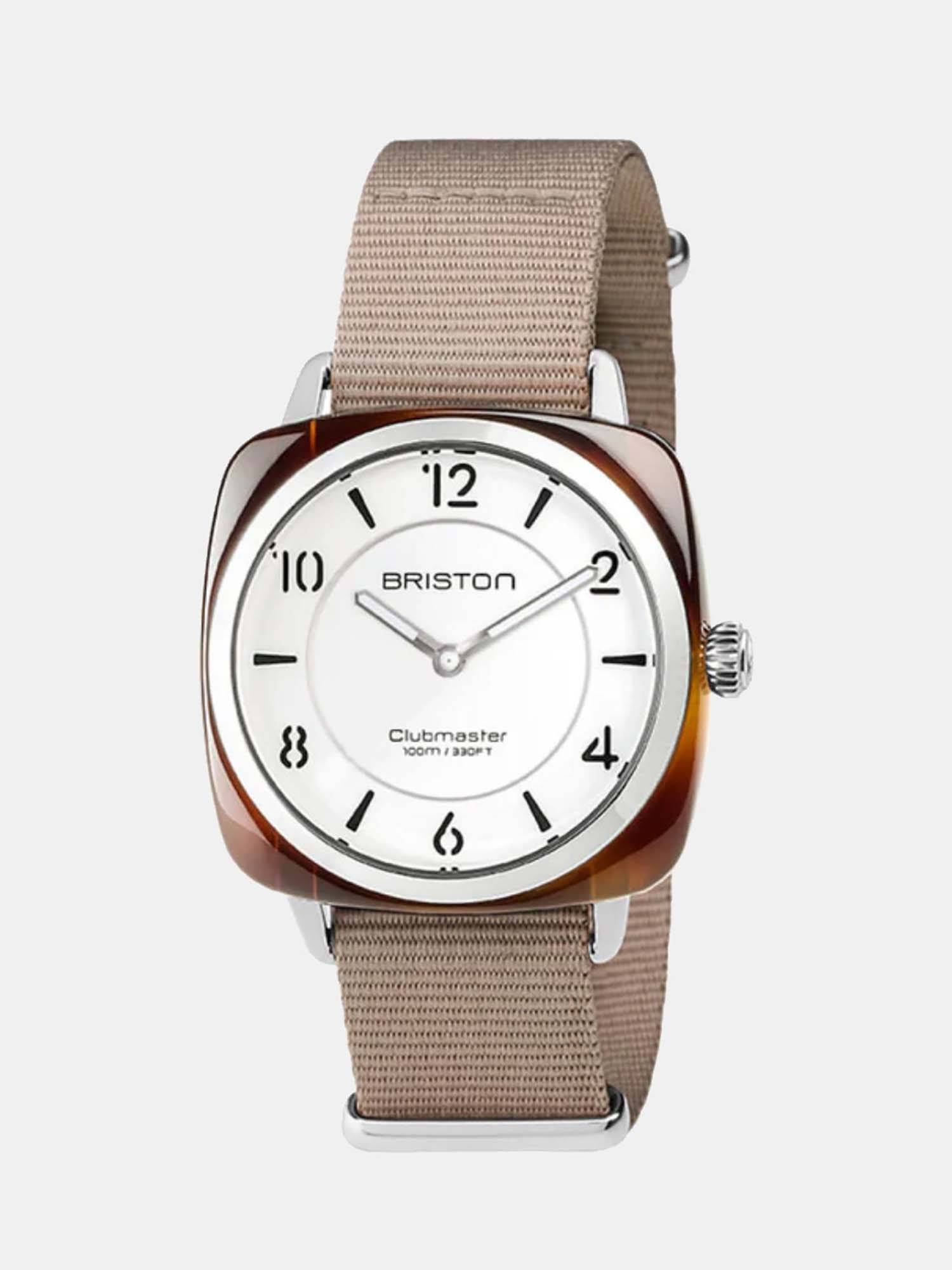 Briston Clubmaster Chic Women Quartz White Dial Analog Nato Watch 17536.Sa.T.2.Nt