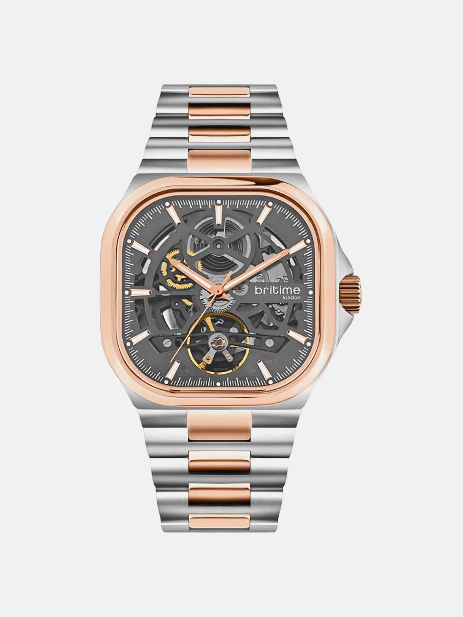 Britime Monarch Men Automatic Grey Dial Analog Steel Watch 969-M11505