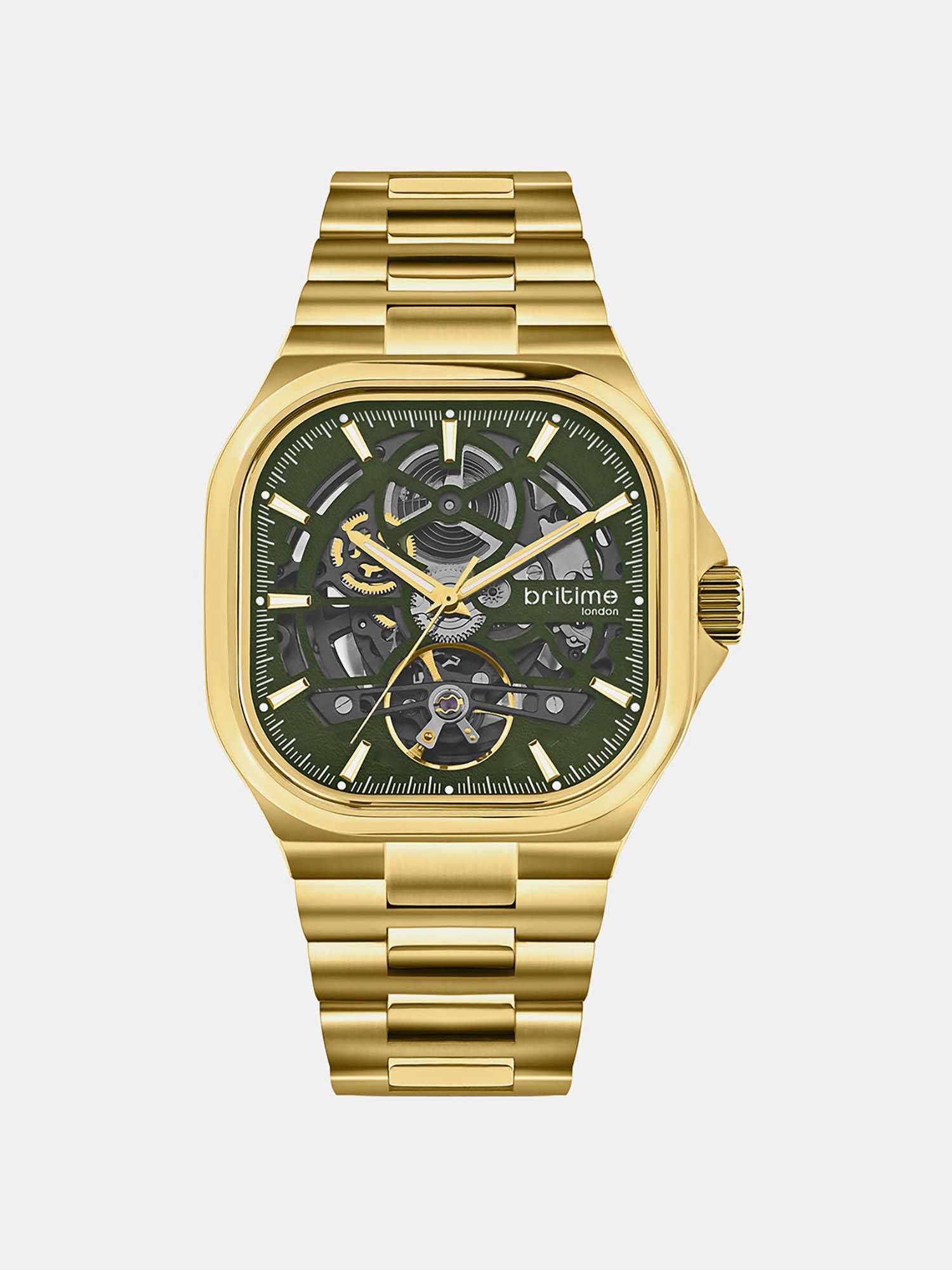Britime Monarch Men Automatic Green Dial Analog Steel Watch 969-M21402