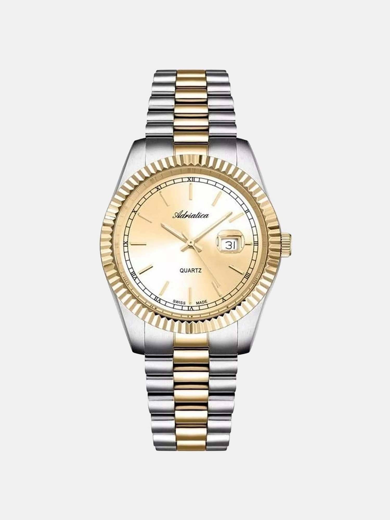 Adriatica Women Quartz Champagne Dial Analog Stainless Steel Watch A3090.2111Qxl