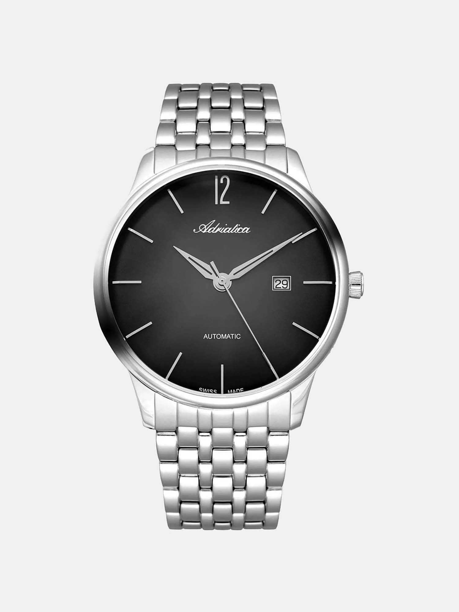 Adriatica Men Quartz Black Dial Analog Stainless Steel Watch A8269.5154Q