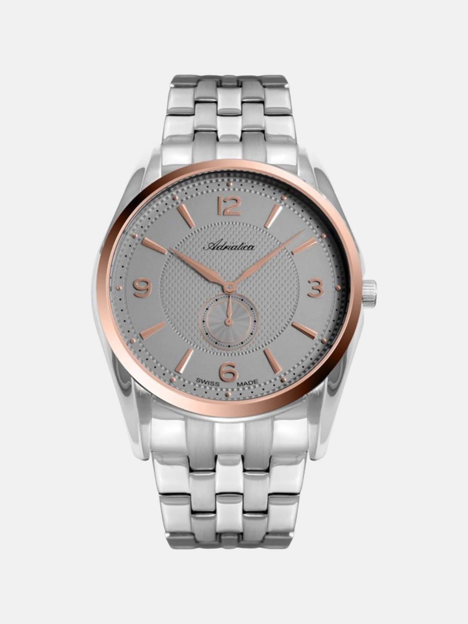 Adriatica Men Quartz Grey Dial Analog Stainless Steel Watch A8279.R157Q