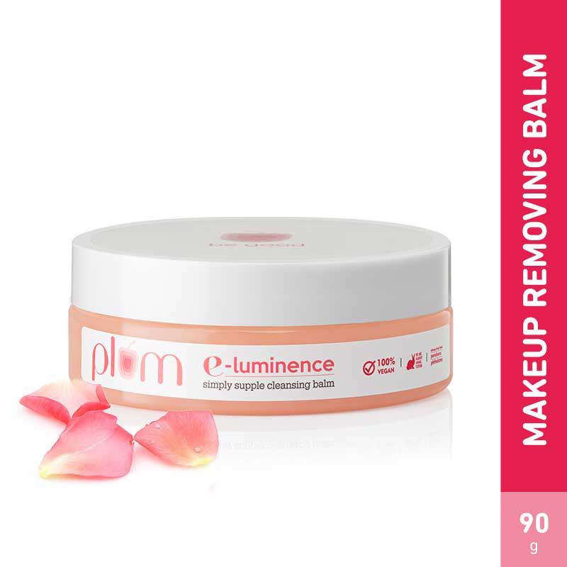 Plum E-Luminence Simply Supple Cleansing Balm- Non-Drying Face, Lip & Eye Waterproof Makeup Remover
