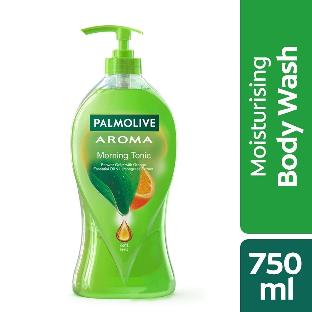 Palmolive Body Wash Aroma Morning Tonic-Shower Gel with Orange Essential Oil & Lemongrass Extract