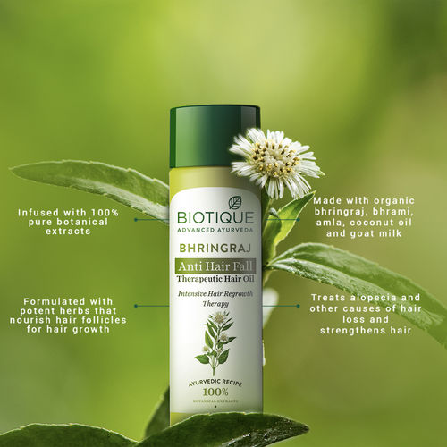 Biotique Bio Bhringraj Therapeutic Oil For Falling Hair: Buy Biotique Bio  Bhringraj Therapeutic Oil For Falling Hair Online at Best Price in India |  Nykaa