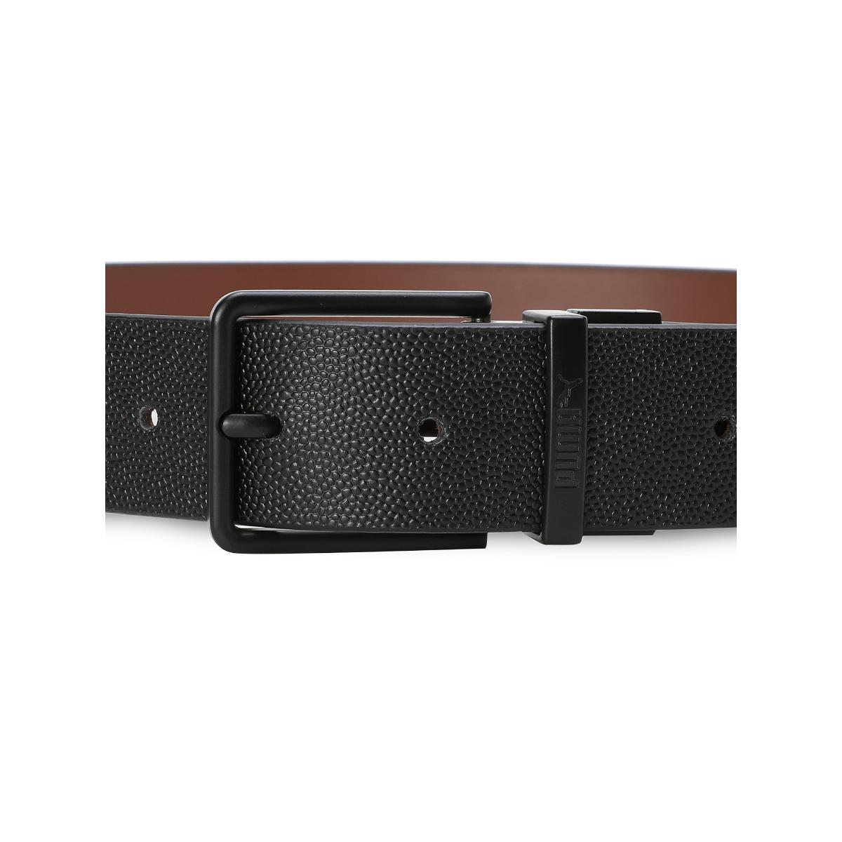 Leather Belt Puma Black Belt Puma Unisex Knit Solid Black Belt (L)