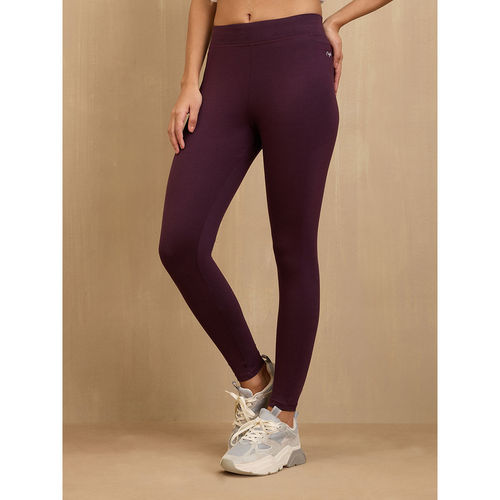 NYKD By Nykaa Comfort Leggings with Pockets! NYAT401 Grape (S)