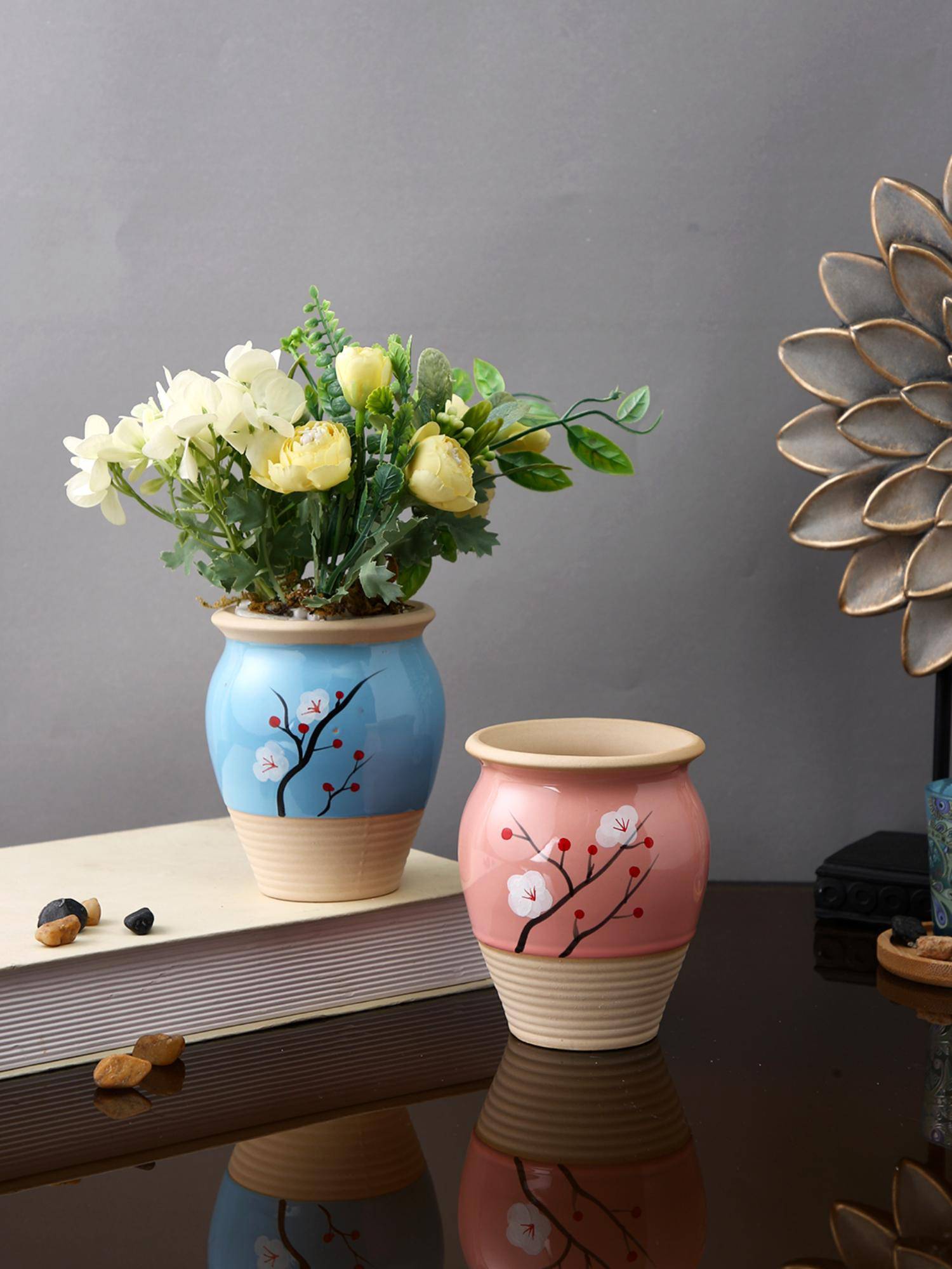 Tayhaa Blossom Harmony Ceramic Planter