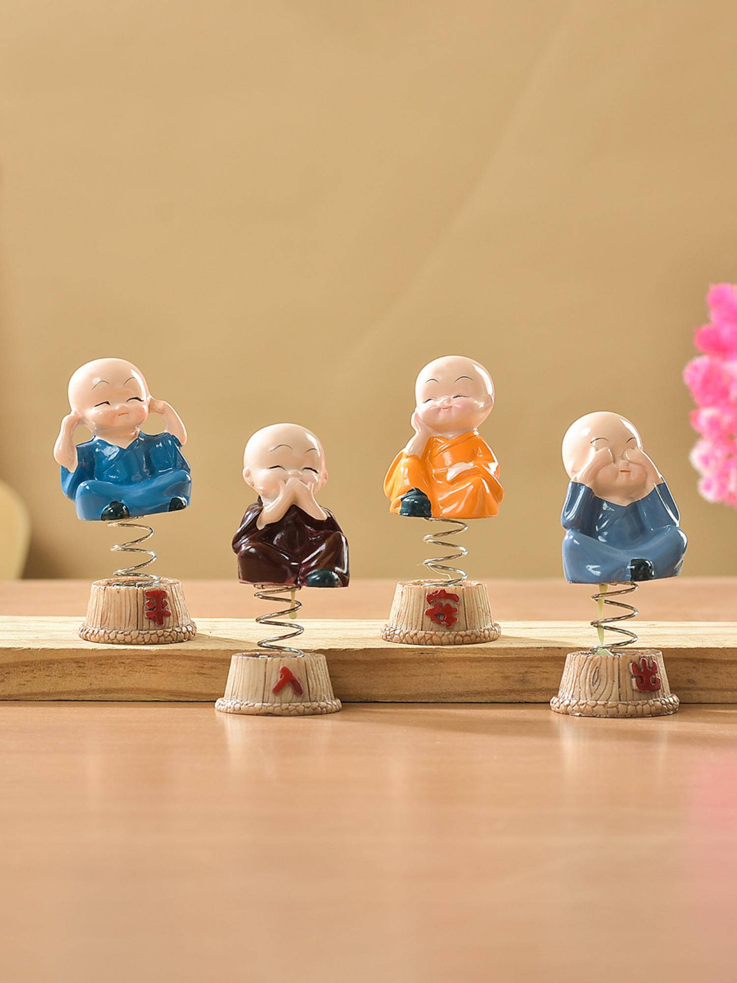 Tayhaa Miniature Spring Monk Buddha Figurines