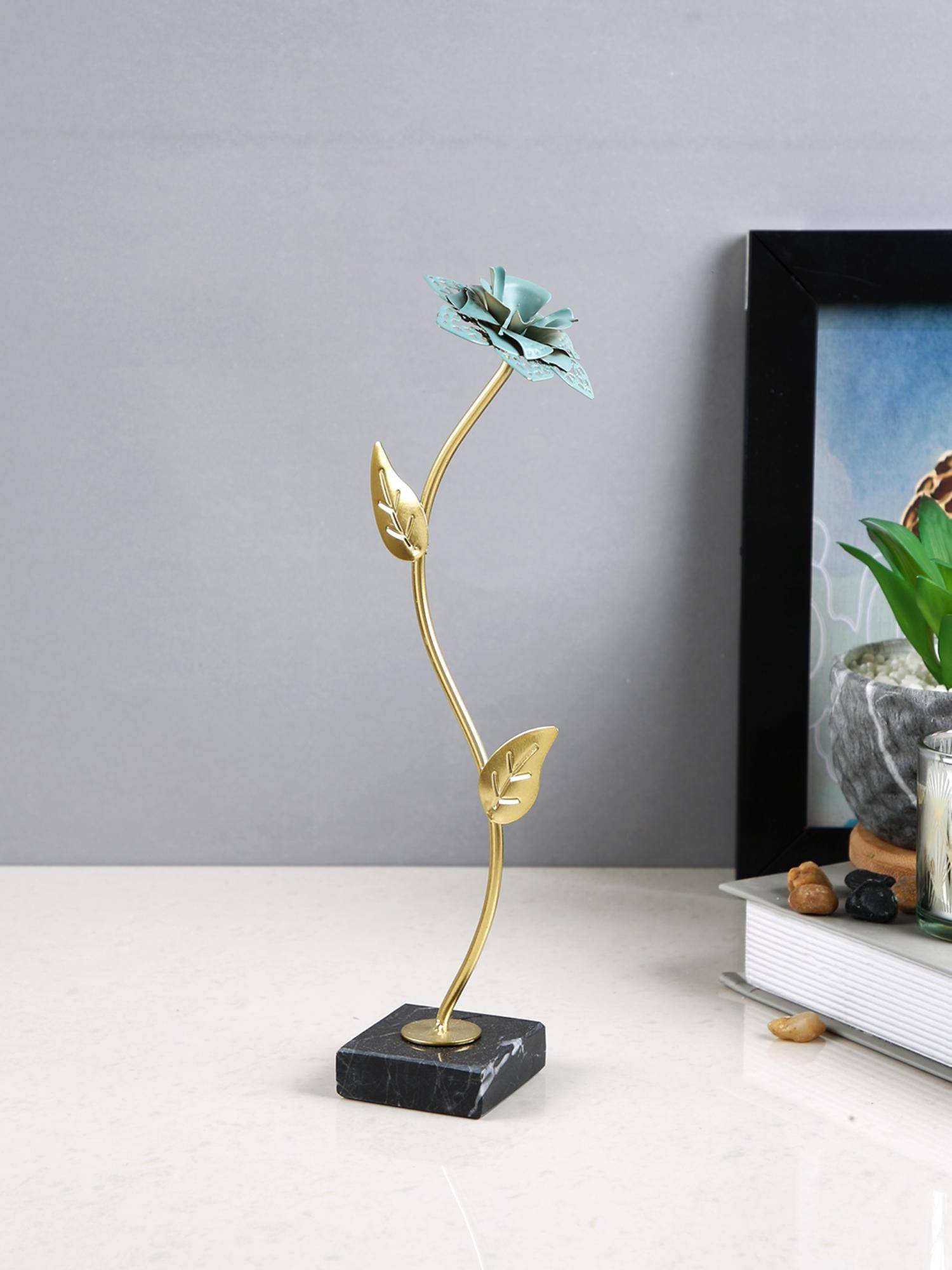 Tayhaa Blue Lotus Elegance Table Figurine