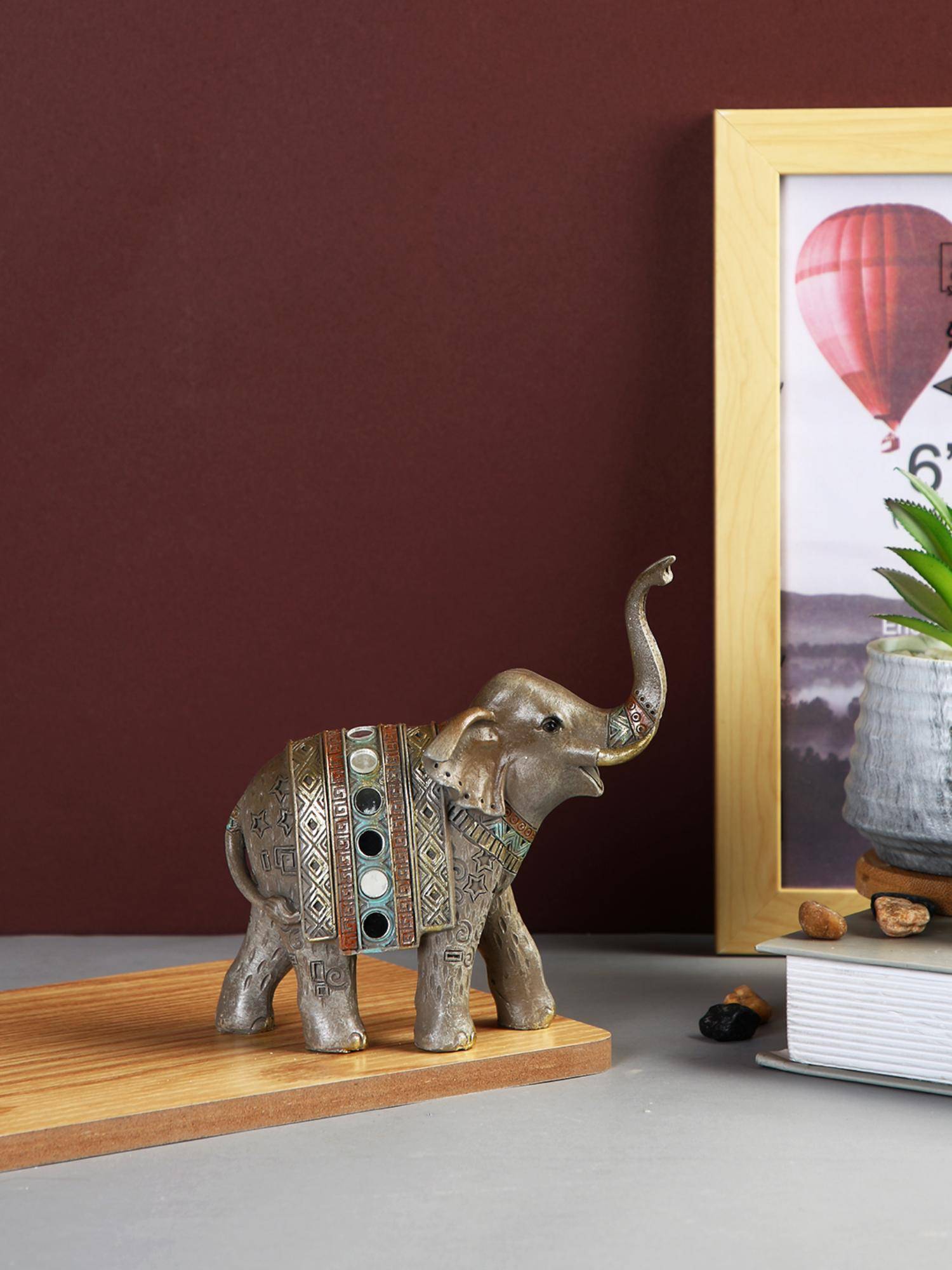 Tayhaa Decorative Elephant Figurine with Intricate Detailing
