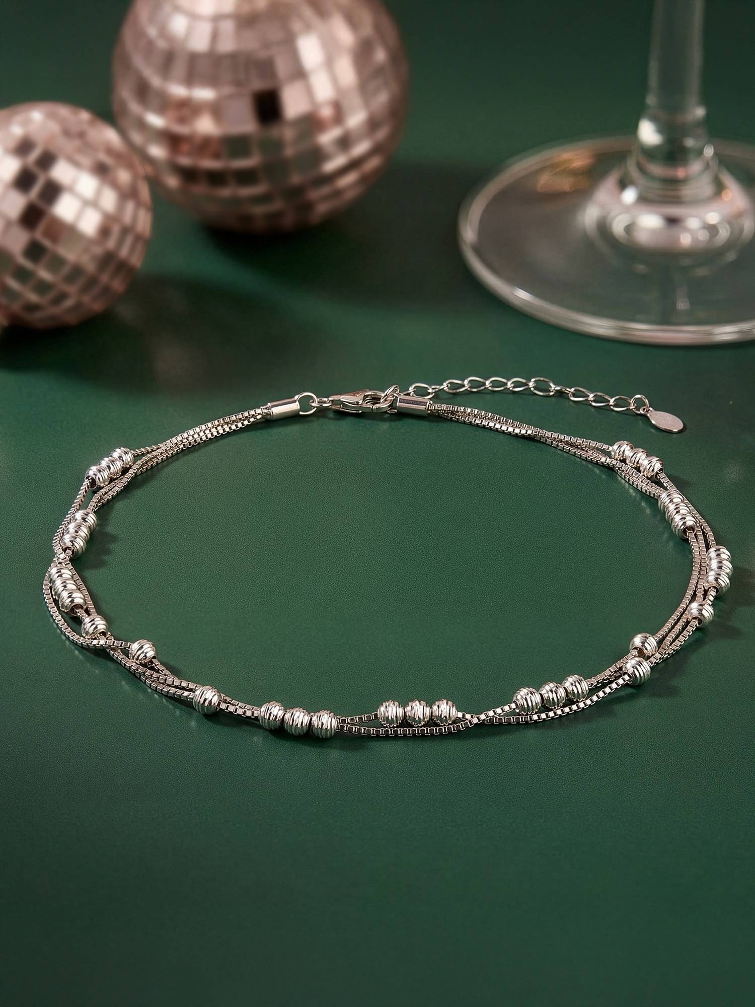 GIVA 925 Silver Silence Anklet