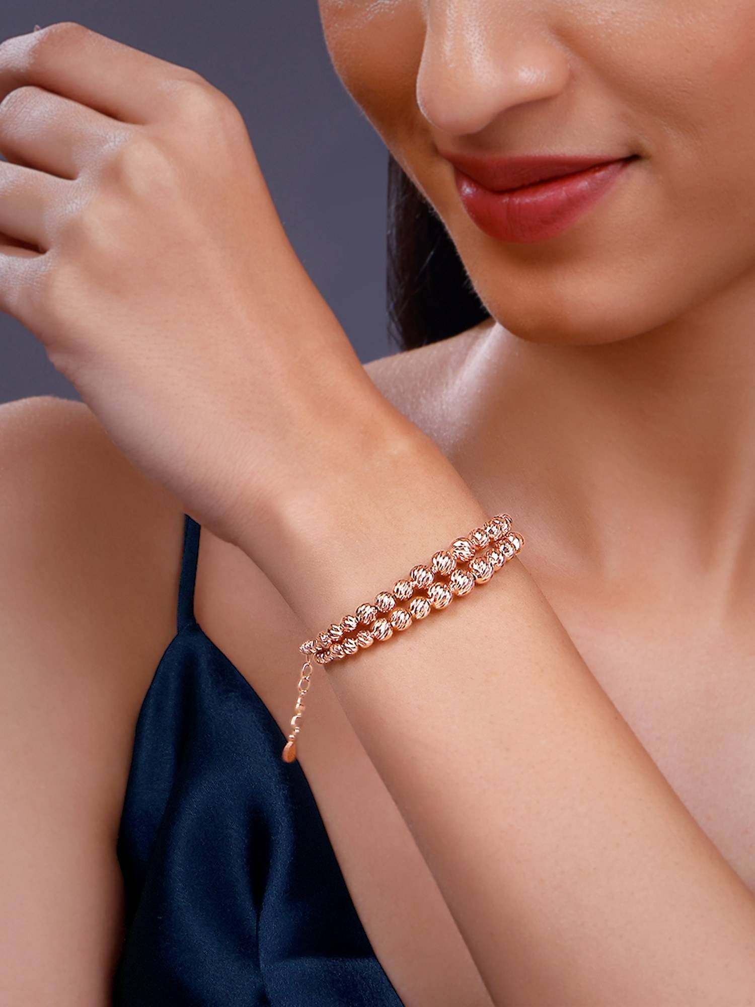 GIVA 925 Silver Rose Gold Gimme More Bracelet