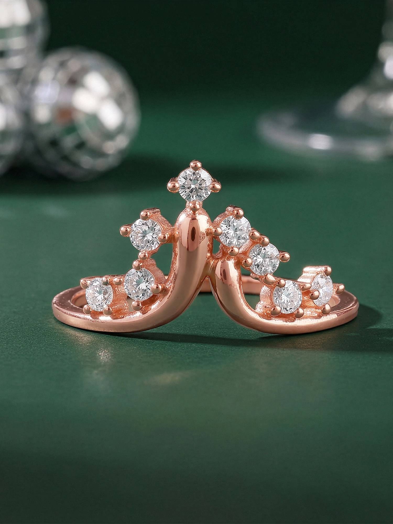Falling Rings Buy GIVA 925 Silver White Rose Gold Falling Ring (12) Online