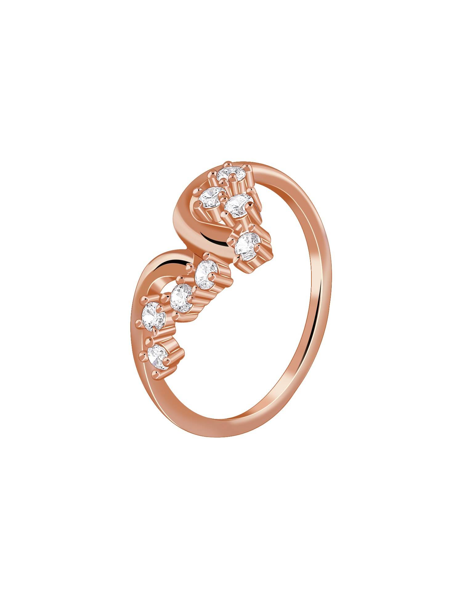 Falling Rings Buy GIVA 925 Silver White Rose Gold Falling Ring (12) Online