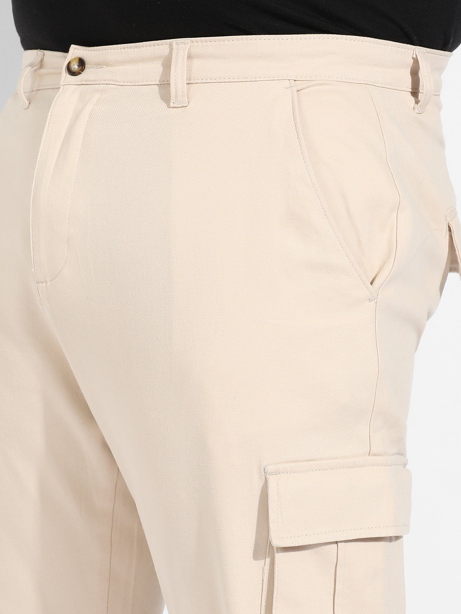 Buy Men's Streetstyle Beige Cargo Pant Online | SNITCH