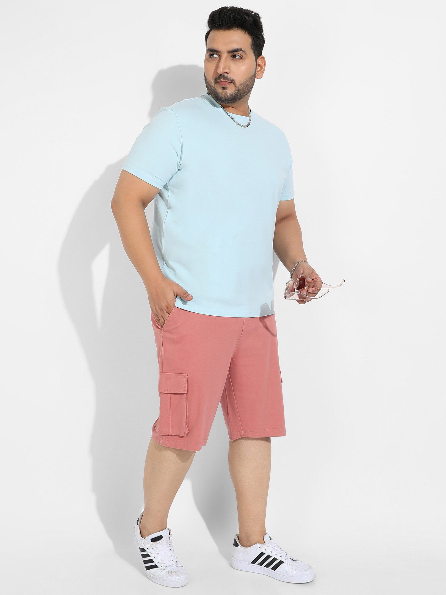 Mens pink cargo shorts on sale