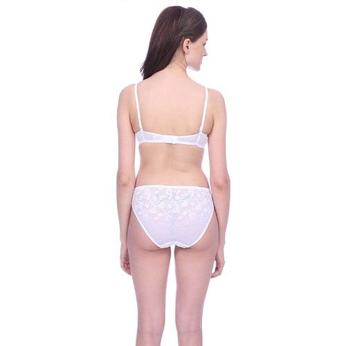 Bralux Padded Cherry Bra - Underwear Set - White (30B)