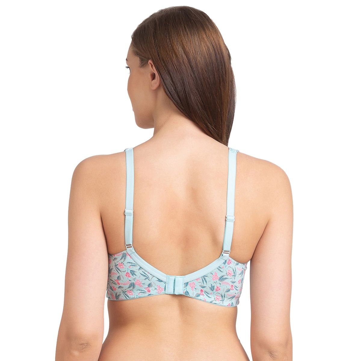 Juliet Women's Non Padded Floral Print Minimizer Cotton Bra SB ROSE3