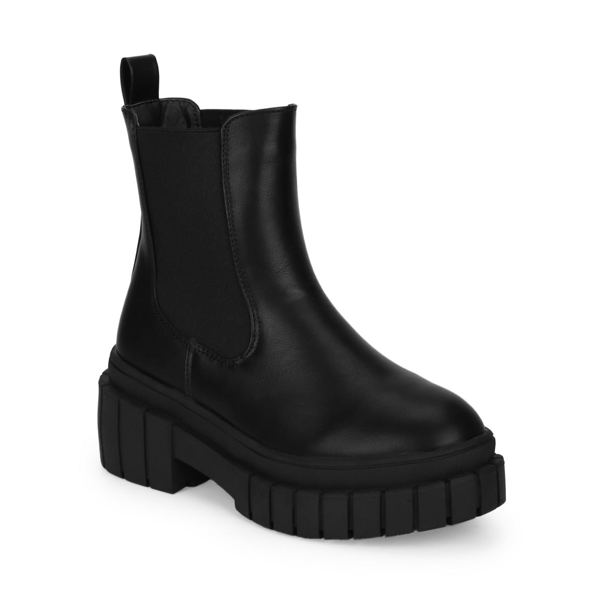 truffle collection black solid boots