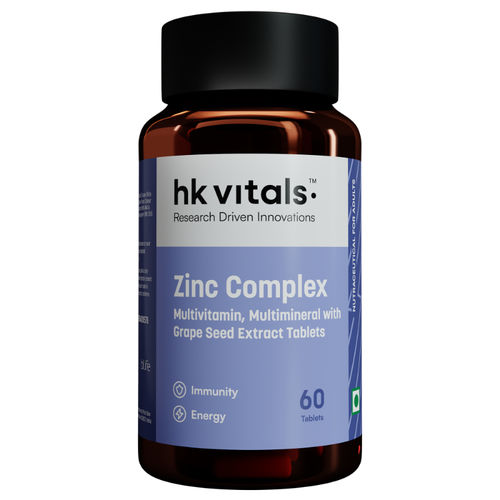HealthKart HK Vitals Zinc Supplements With Vitamin C, Vitamin D3, Multivitamin Tablets
