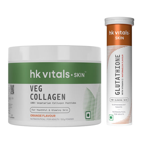Buy HealthKart Hk Vitals Veg Collagen Powder Orange & Glutathione Powder  Watermelon Online