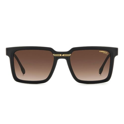 CARRERA Mens Black Brown Lens Black Non Polarized Rectangular Sunglasses  (54)