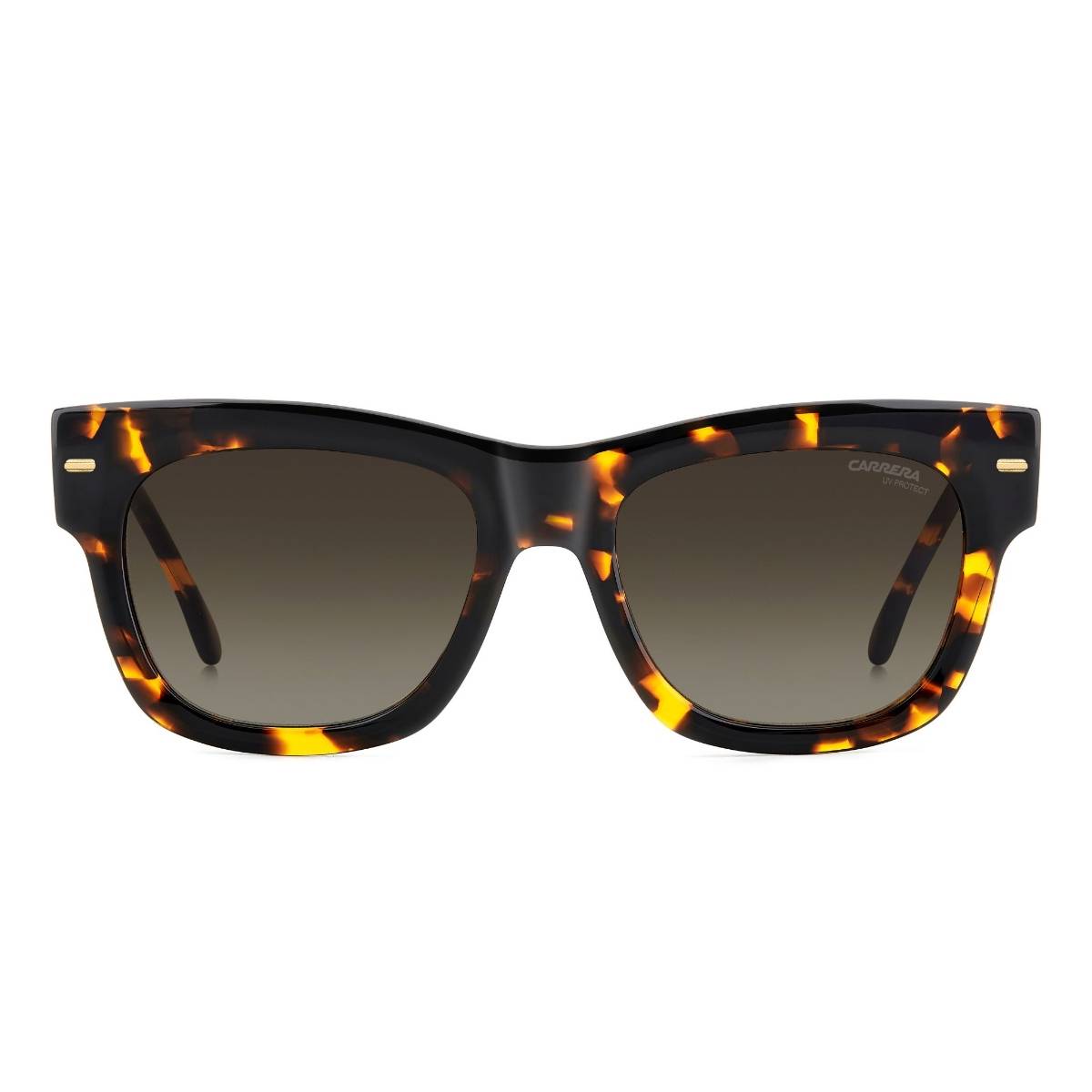 CARRERA Womens Brown Shaded Lens Havana Non Polarized Square Sunglasses (53)