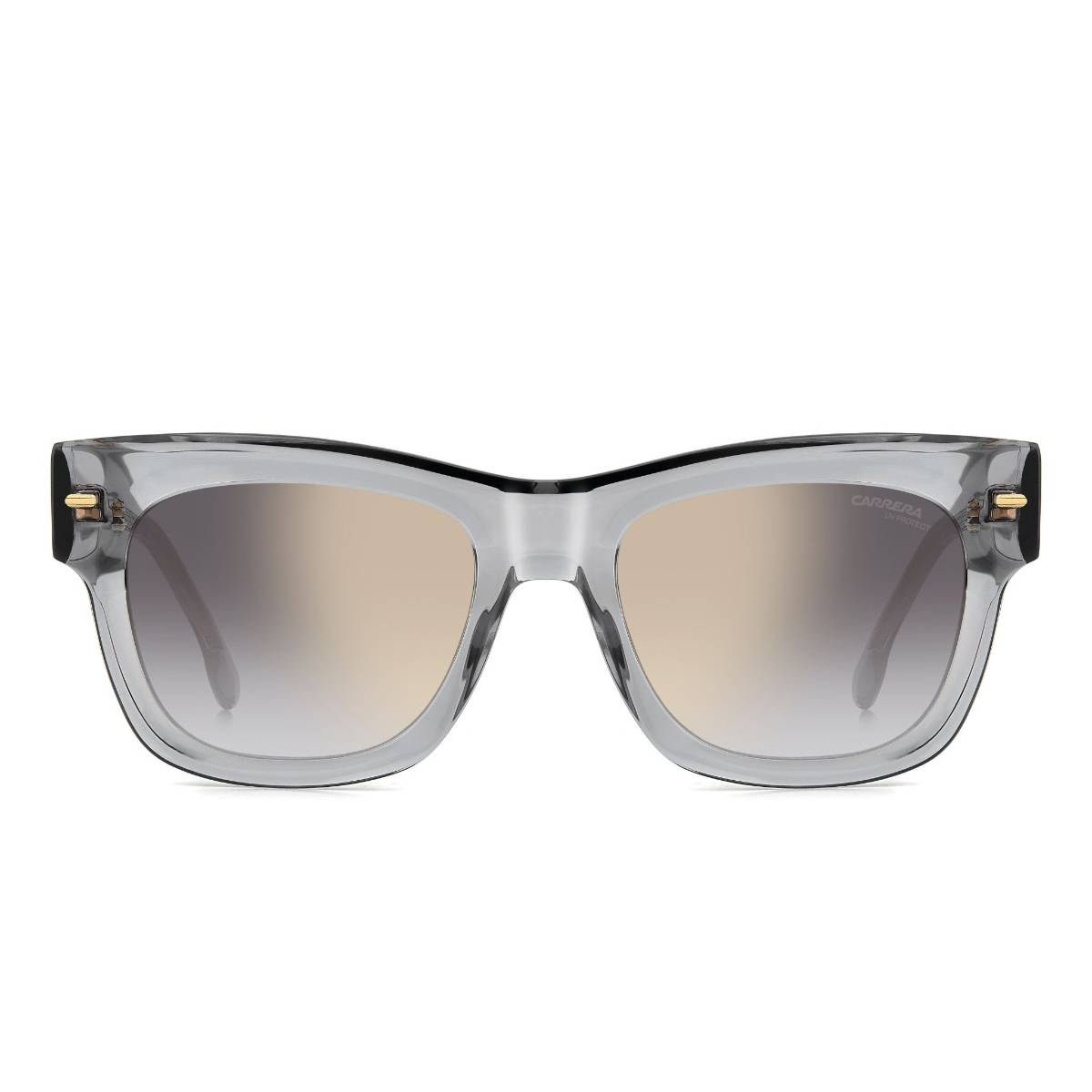 CARRERA Womens Grey Gold Mirror Lens Grey Non Polarized Square Sunglass (53)