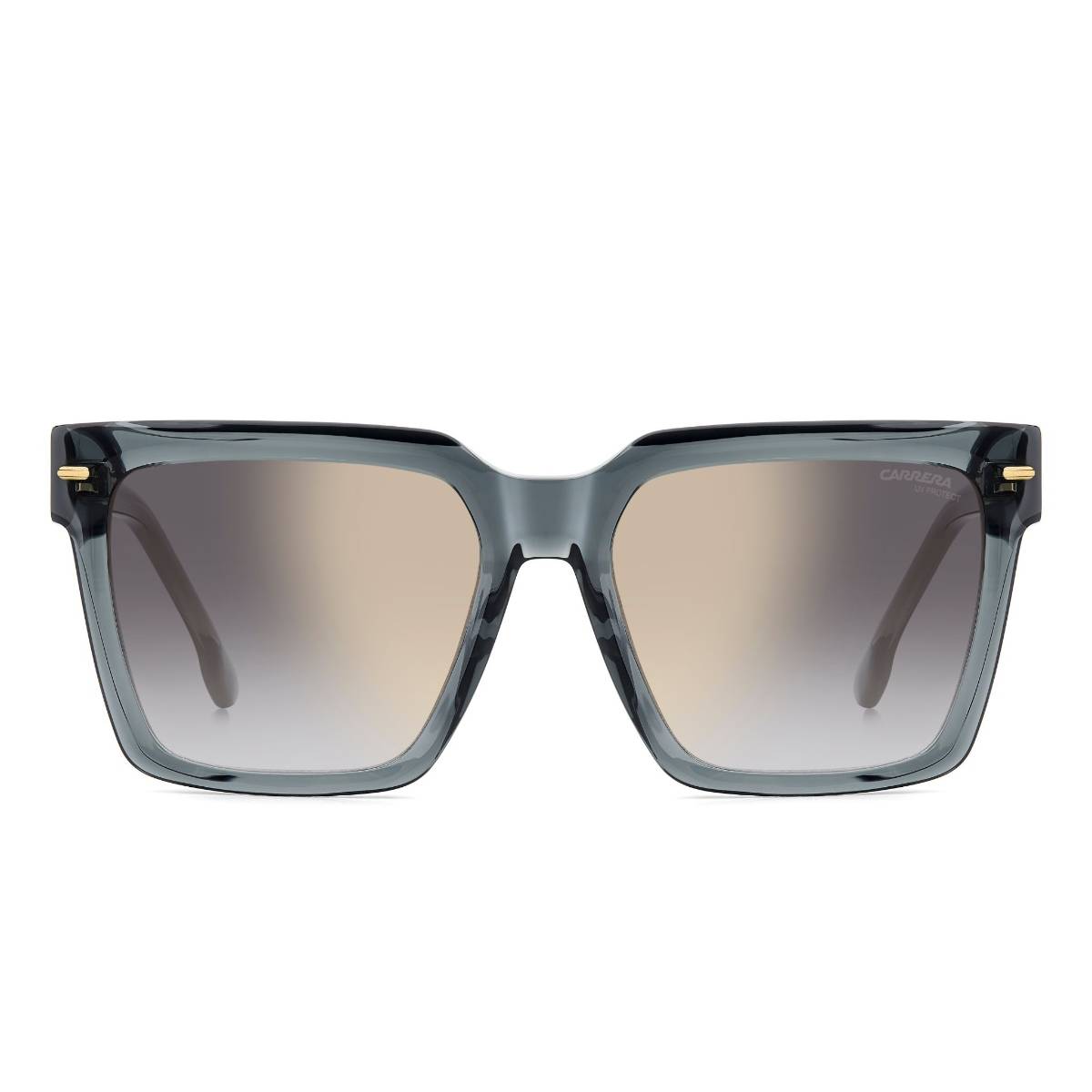 CARRERA Womens Grey Gold Mirror Lens Grey Non Polarized Rectangular Sunglass (56)