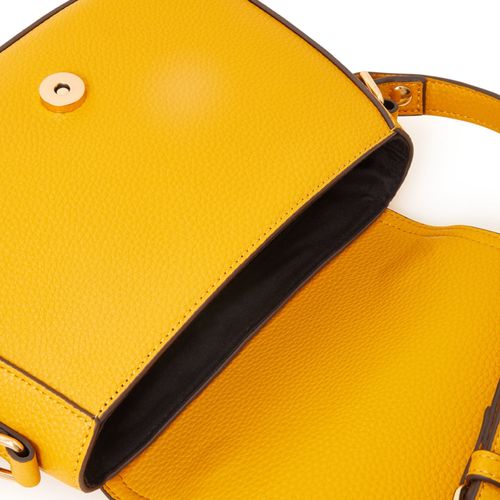 Accessorize London women's Faux Leather yellow Brooklyn Casual Shoulder bag
