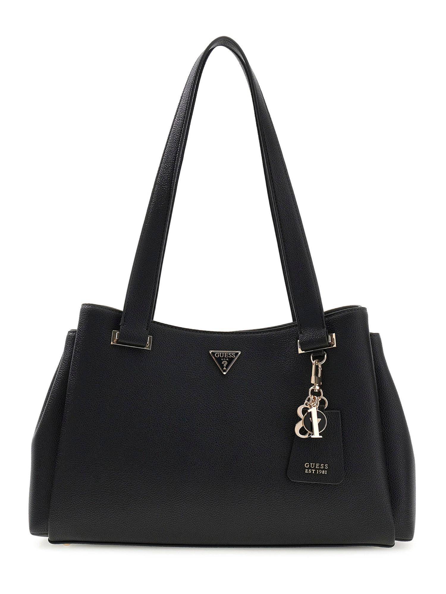 Guess Black Solid Magnet Evie Tote Bag