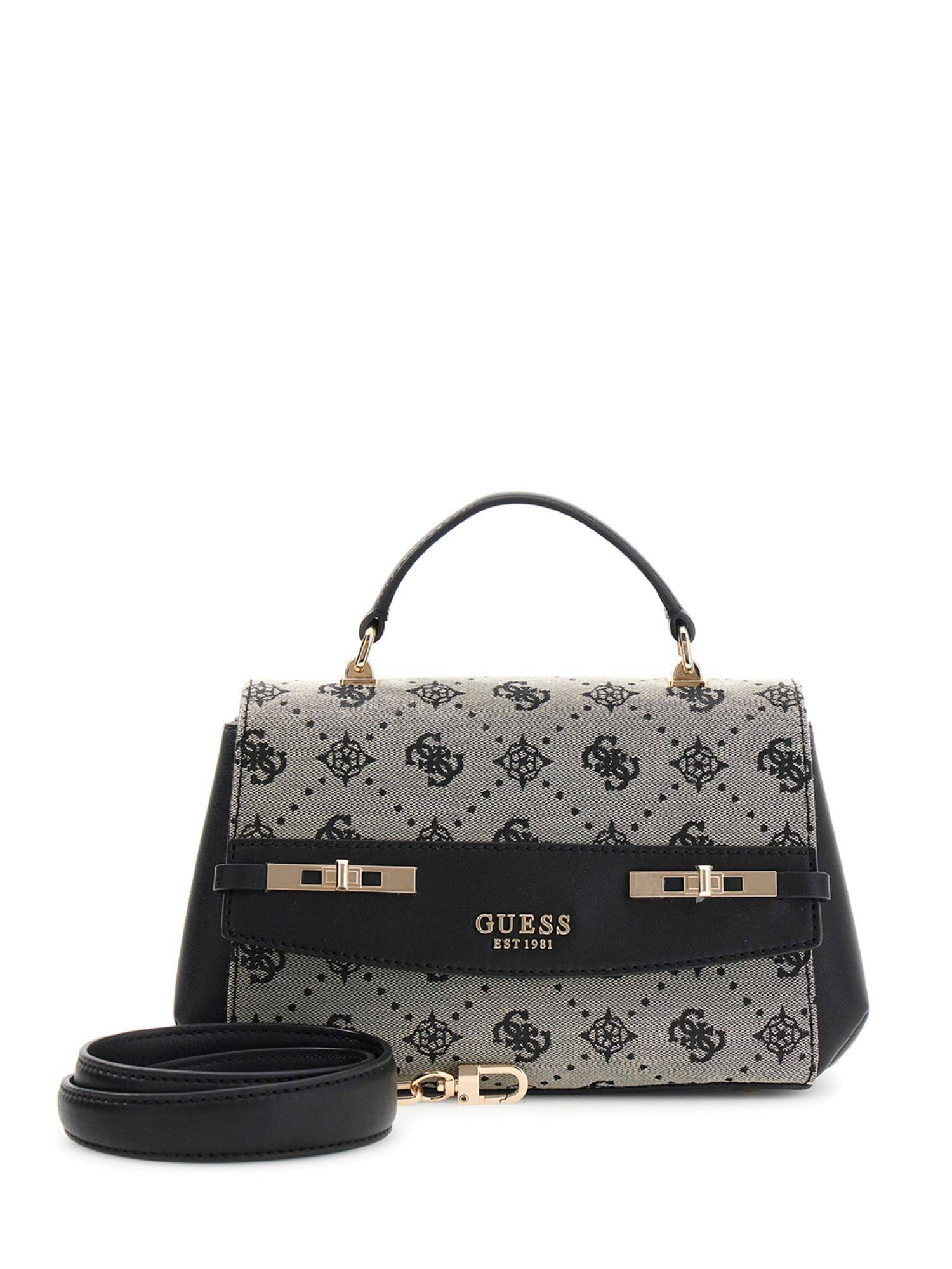 Guess Black Textured Magnet Shoulder Bag