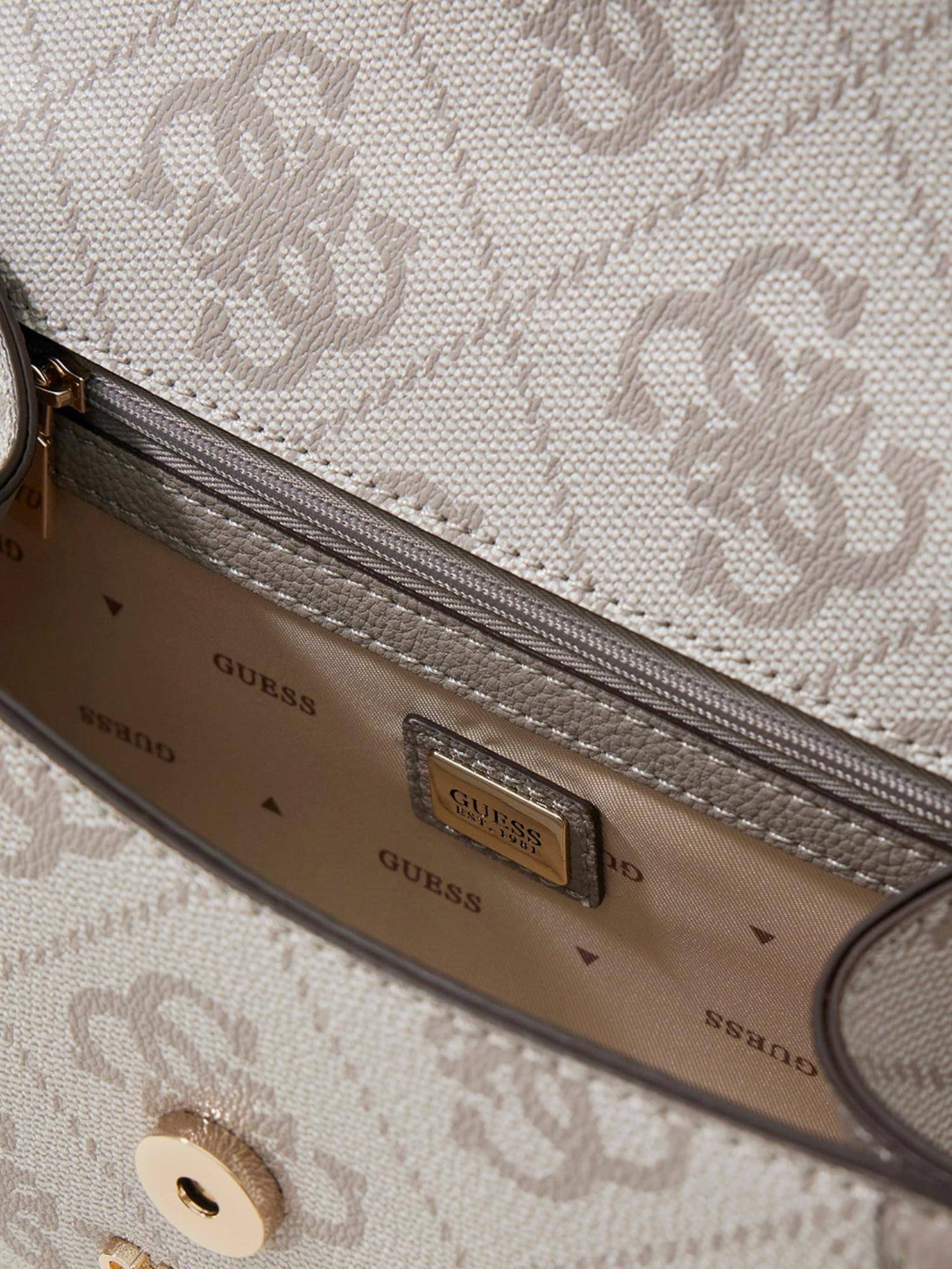 Buy Guess Grey Printed Shoulder Bag with Detachable Strap Online