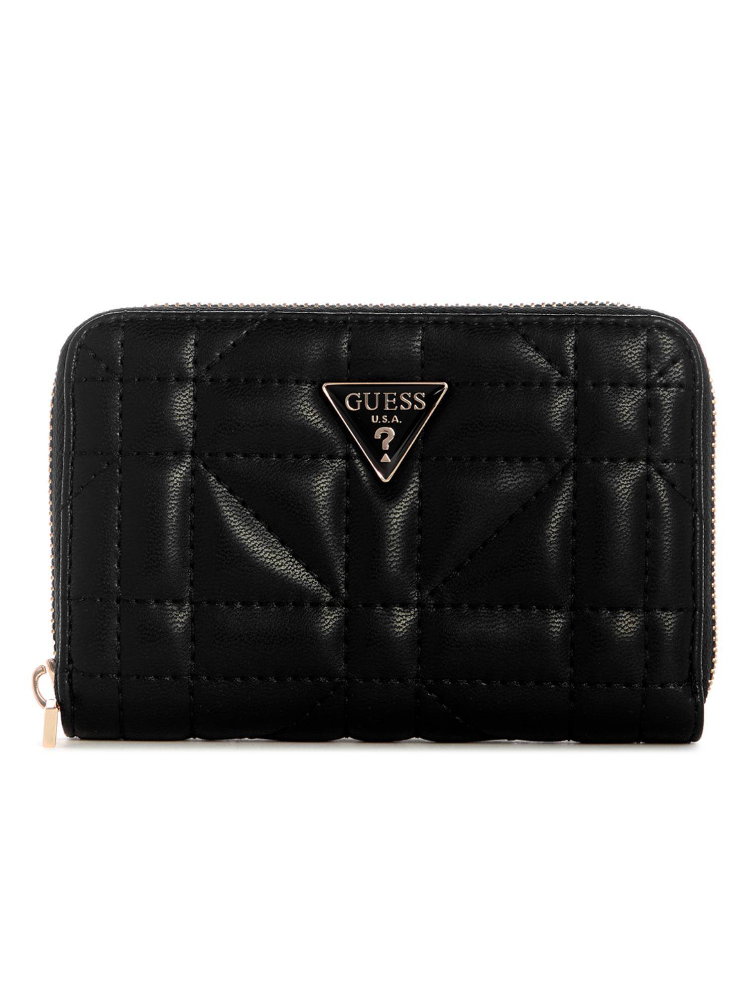 Guess Black Textured Zipper Wallet