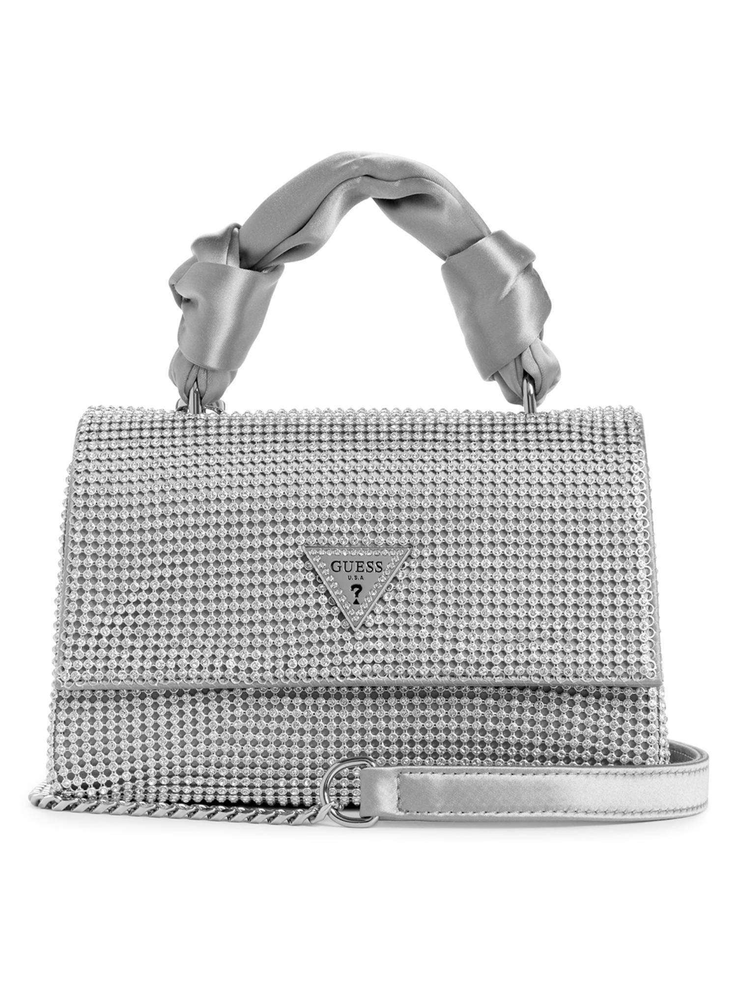 Guess Silver Embellished Shoulder Bag