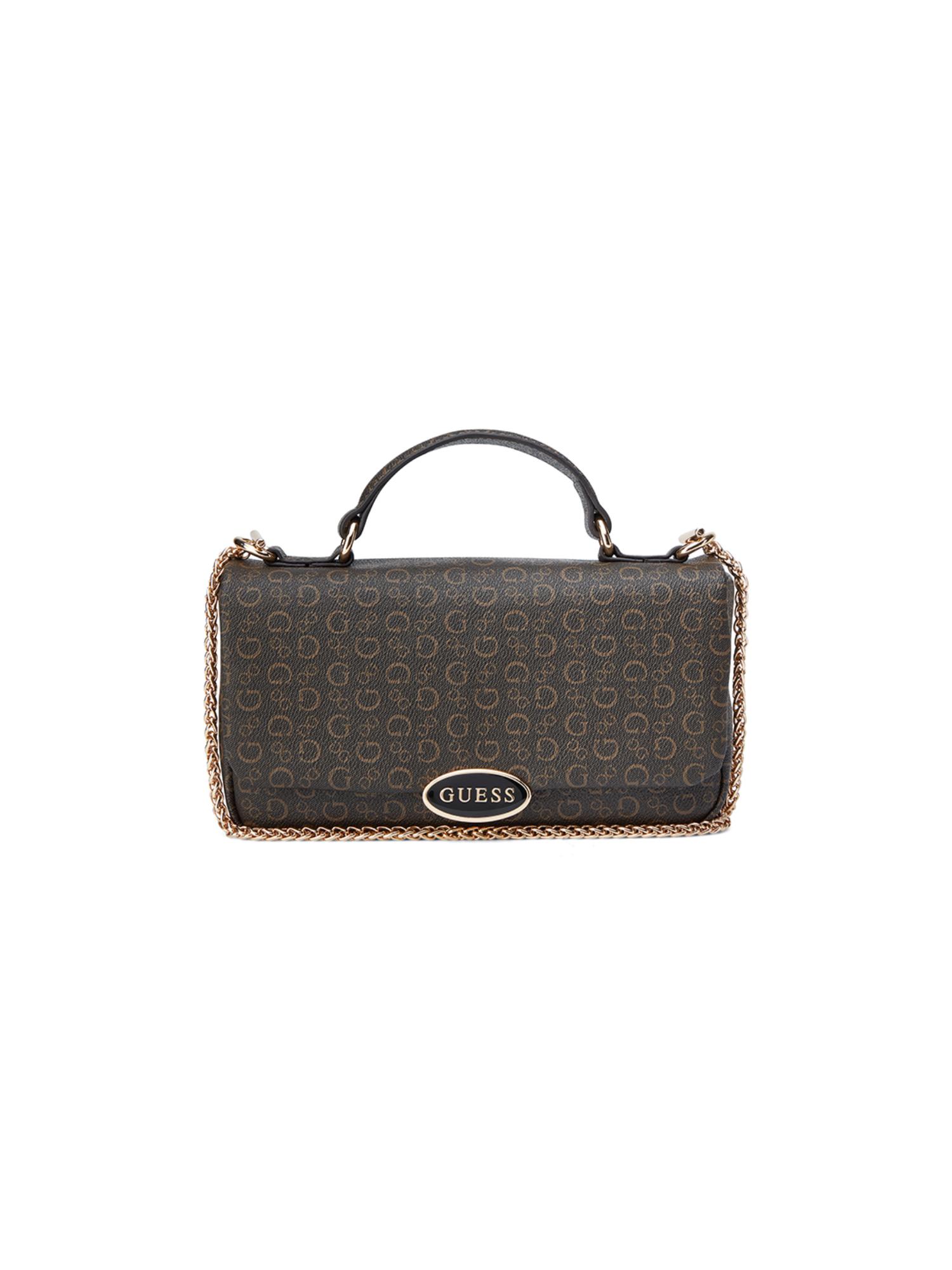 Buy Guess Brown Printed Magnetic Snap Crossbody Bag Online