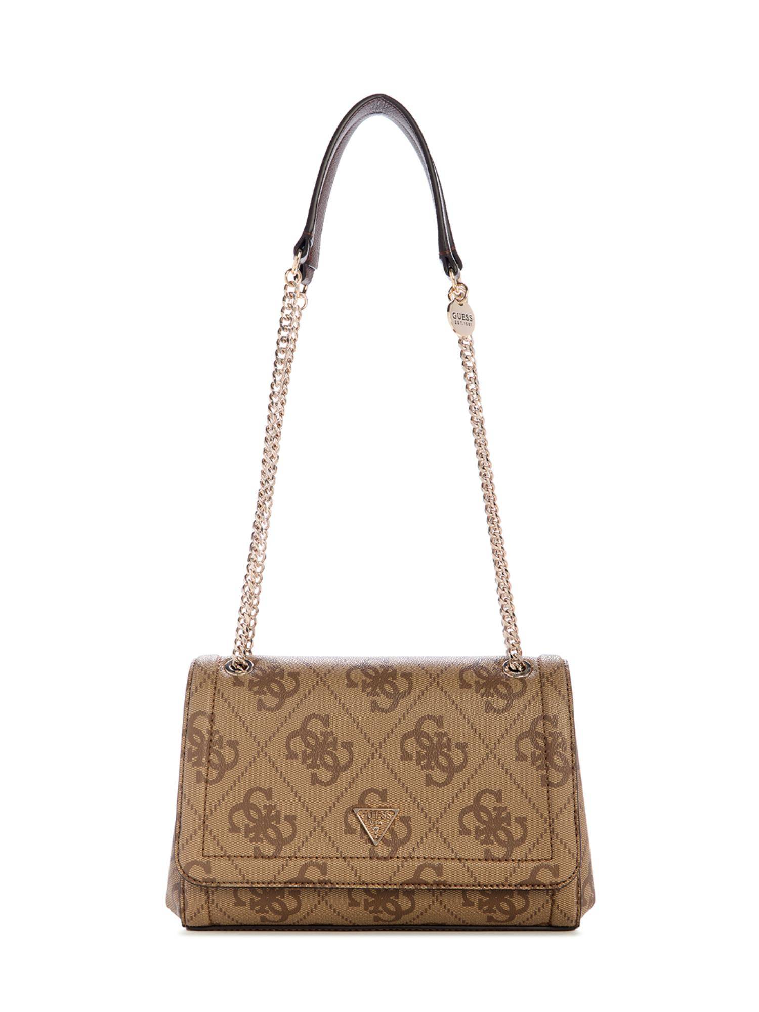 Guess Beige Printed Shoulder Bag