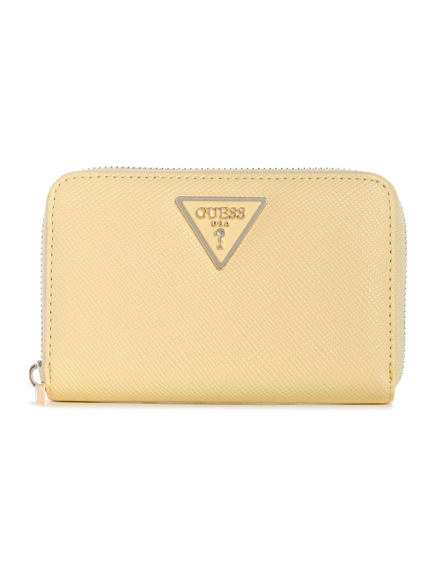Guess Cream Textured Zipper Wallet