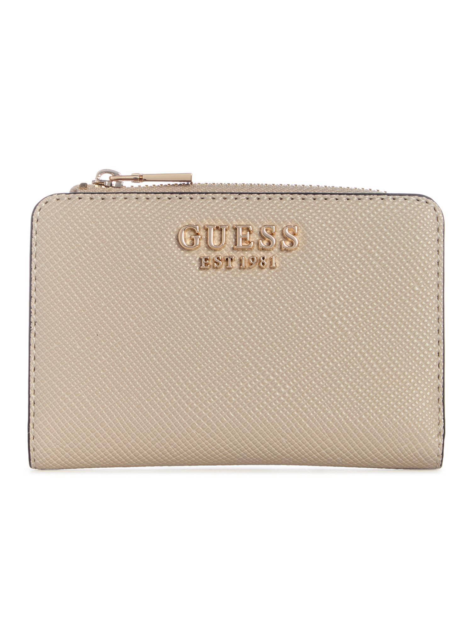 Guess Beige Textured Zipper Wallet