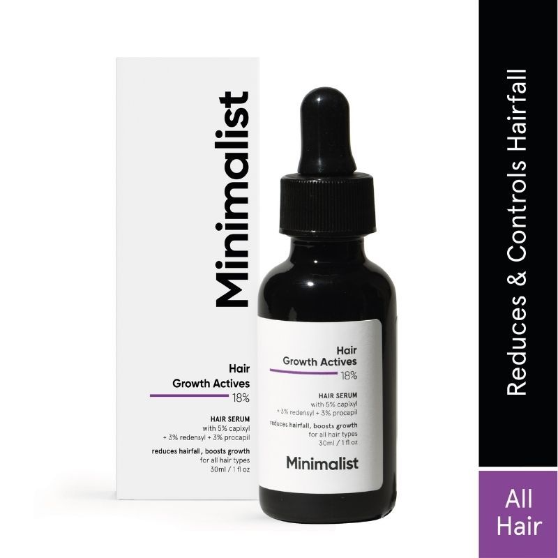 Minimalist 18% Hair Growth Actives Hair Serum For Reducing Hairfall & Growth:  Buy Minimalist 18% Hair Growth Actives Hair Serum For Reducing Hairfall &  Growth Online at Best Price in India | Nykaa