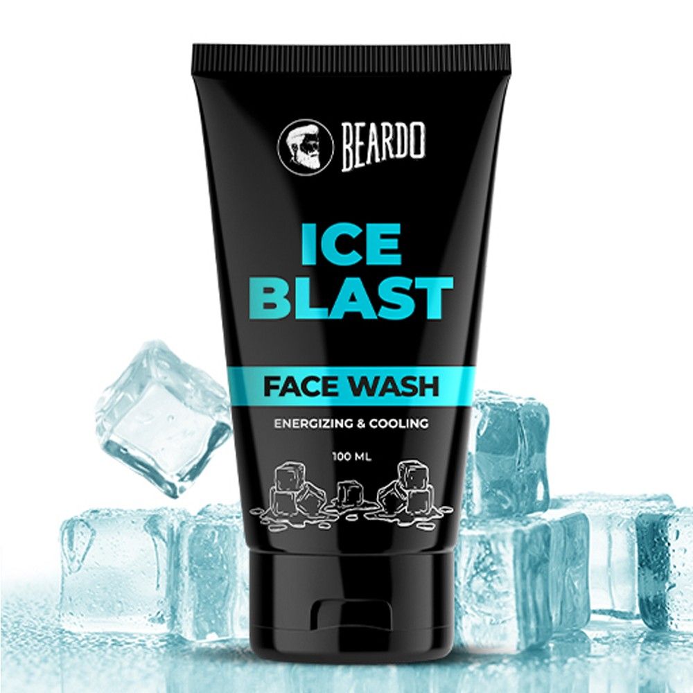 BEARDO Ice Blast Menthol cooling Facewash for Men, Designed with cool