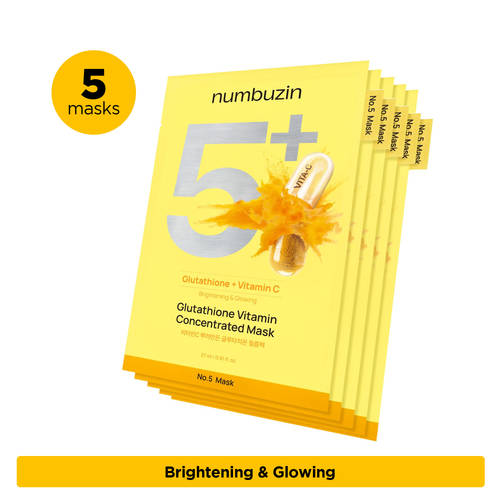 be shiny glutathione Numbuzin No.5+ Vitamin Concentrated Mask Reviews Online Size:Men's 12 / Women's 14 APLB Glutathione Niacinamide Sheet natural extracts