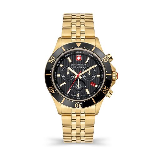 Swiss Military Hanowa SMWGI2100710 Flagship X Chrono Swiss Made Black  Watch for Men (Medium)