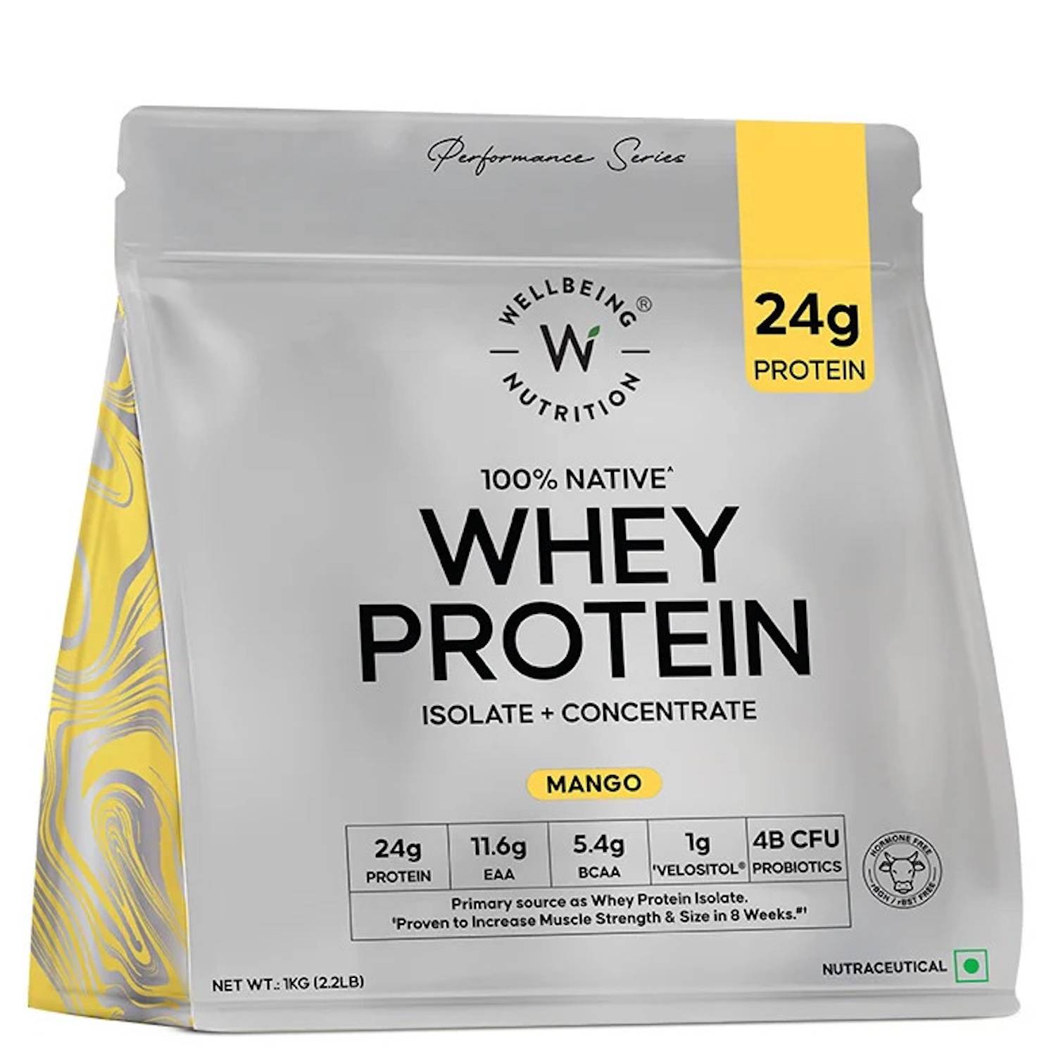 Wellbeing Nutrition Whey Protein Isolate & Concentrate - Mango