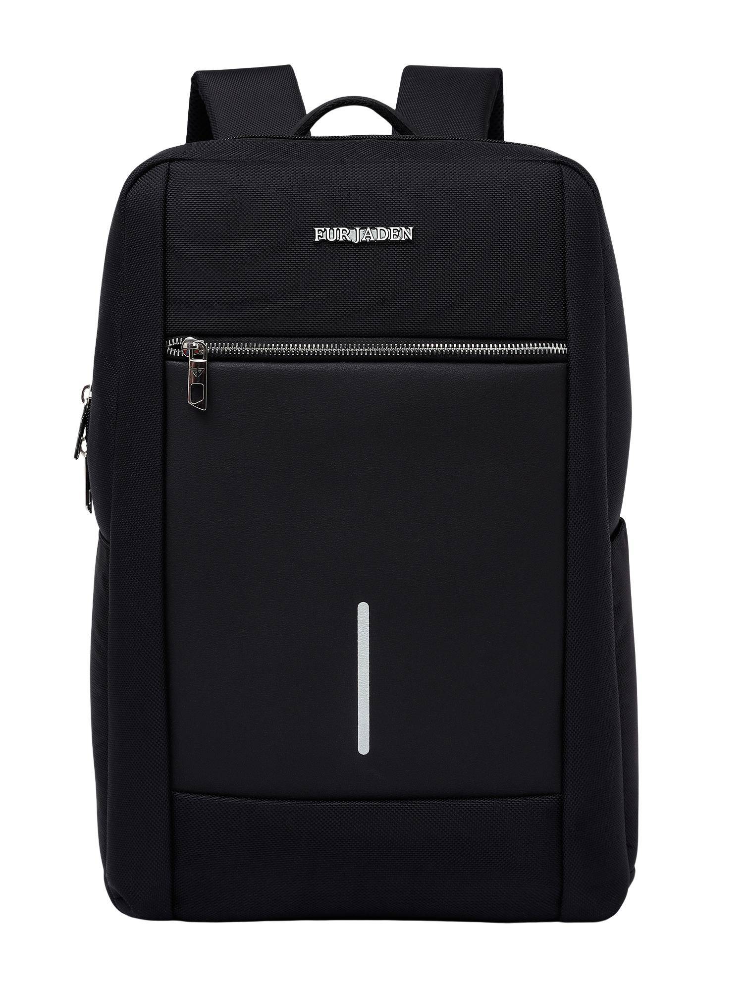 FUR JADEN 15.6 Inch Laptop Structured Black Backpack (M)
