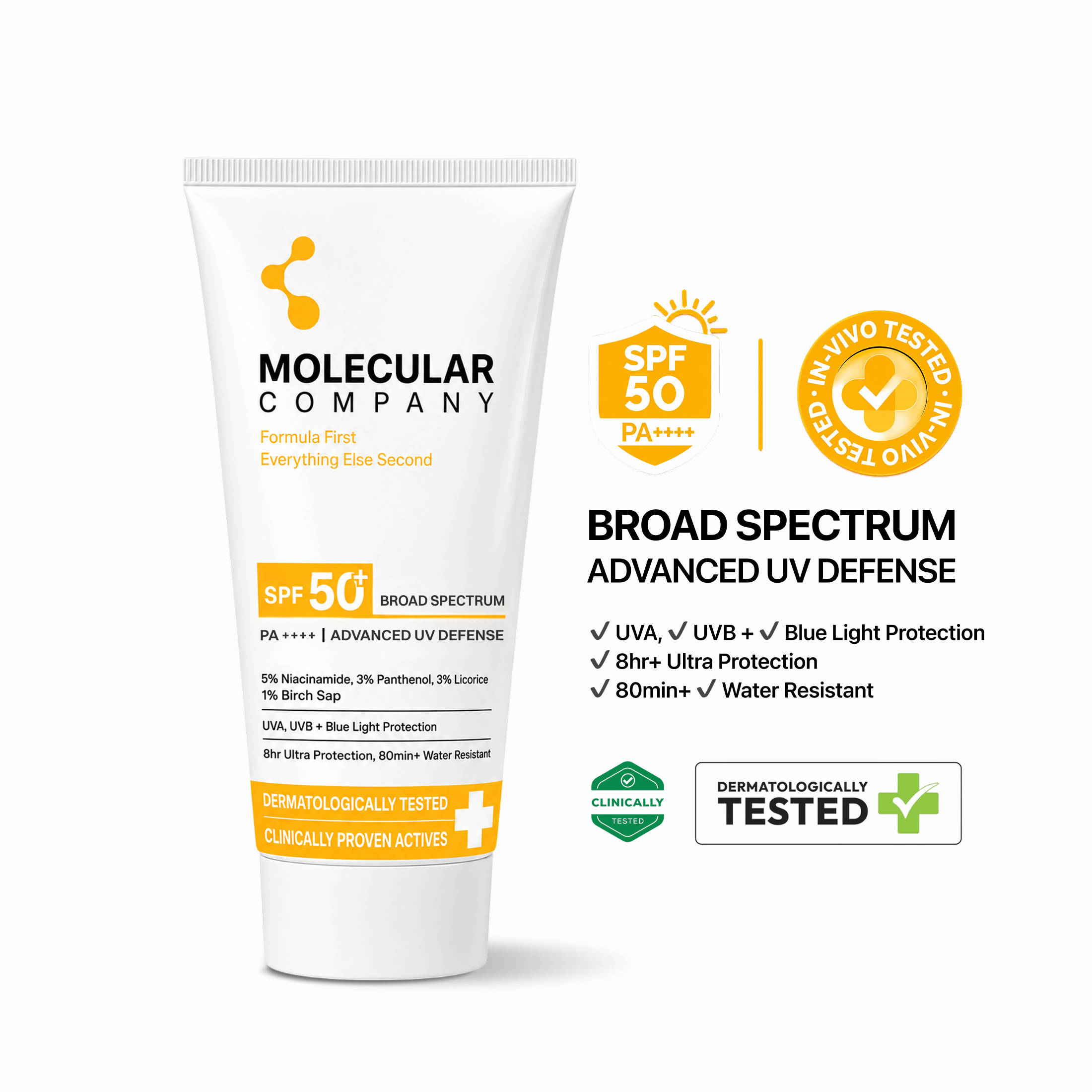 Molecular Company Moisturising Gel Sunscreen SPF 50+ PA++++