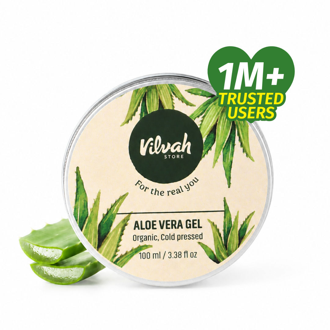 Buy Vilvah Aloe Vera Gel 100% Pure & Cold Pressed Multi Use Gel