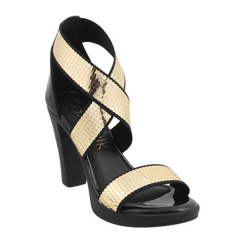 Buy CATWALK Sequin Strappy Gold Sandals Online